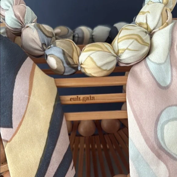 Cult Gaia Bamboo Ark Bag with Multicolor Scarf - Picture 6 of 7